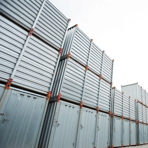 Secure outdoor self storage containers at Anglia Storage